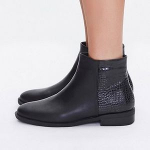 Faux Croc Chelsea Boot Ankle Booties